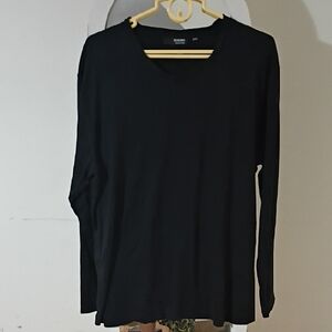 Murano Men's Classic Black Long Sleeve Shirt